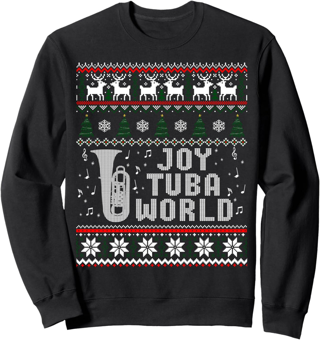 Joy Tuba World Lustiger Weihnachtspullover Sweatshirt