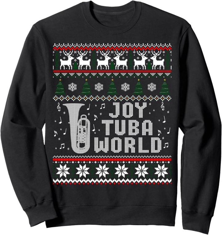 Joy Tuba World Lustiger Weihnachtspullover Sweatshirt