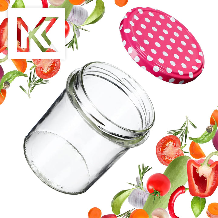 KADAX 10er Set Marmeladengläser 350ml TO82, Einmachgläser Vorratsgläser Mason Jar mit Schraubdeckel,