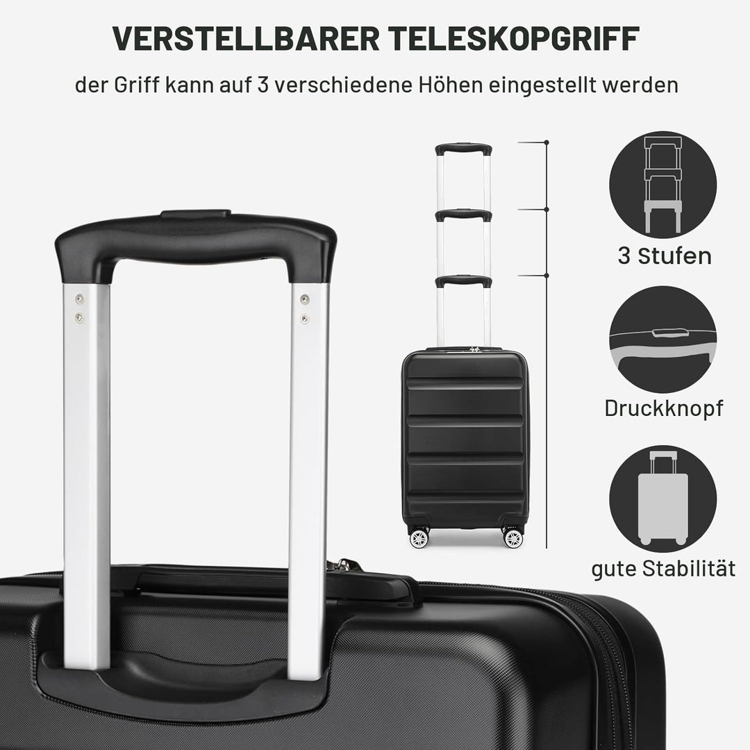 KONO Koffer Trolley Gross Erweiterbares Hartschalengepäck Leichte Koffer XL mit TSA-Schloss und 4 Do
