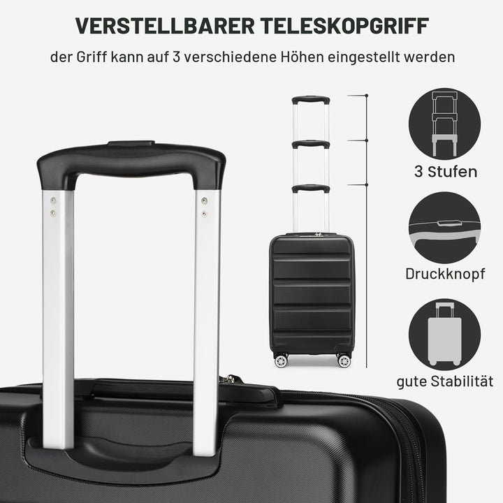 KONO Koffer Trolley Gross Erweiterbares Hartschalengepäck Leichte Koffer XL mit TSA-Schloss und 4 Do
