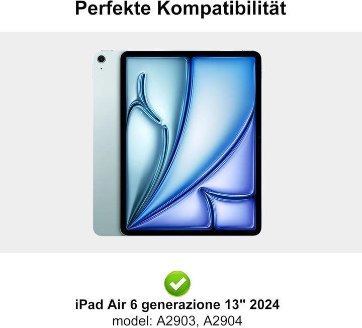 IVEOPPE Tastatur für iPad Air 13 2024 (M2), Hülle mit Tastatur für iPad Air 13" Con Touchpad, Magnet