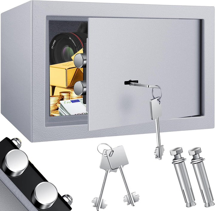 KESSER® Tresor Möbeltresor mit Doppelbartschloss, Safe Geldschrank Boden-Wandtresor Wandsafe 30x20x2