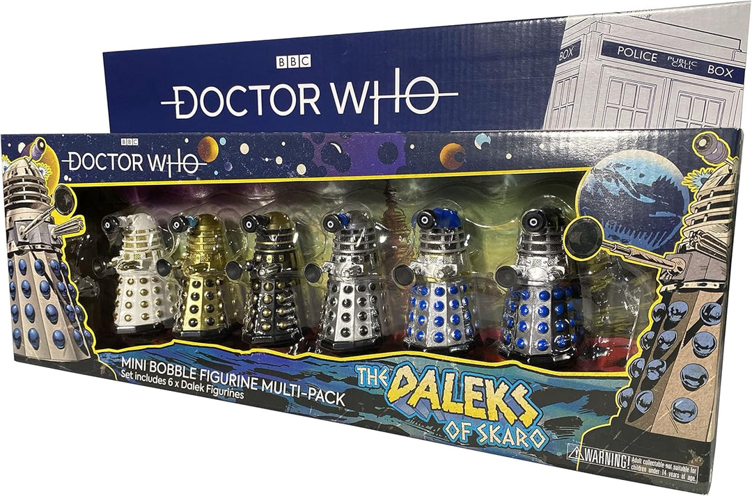 Doctor Who The Daleks of Skaro Bobble Figure 6 Pack Gift Set, 3 Inch (A1)