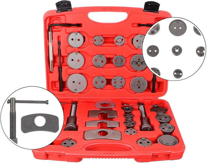 SIXTOL Brake Set 35 Bremskolbenrücksteller Set | 35tlg | Kunststoffkoffer | Rückstellwerkzeug zum de