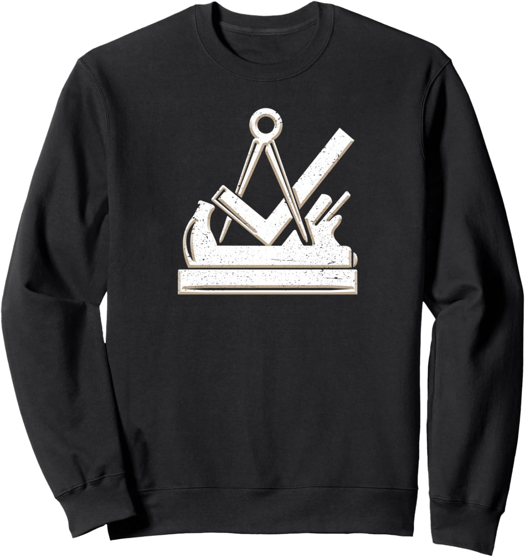 Tischler und Schreiner Handwerk Zunftzeichen im used Look Sweatshirt
