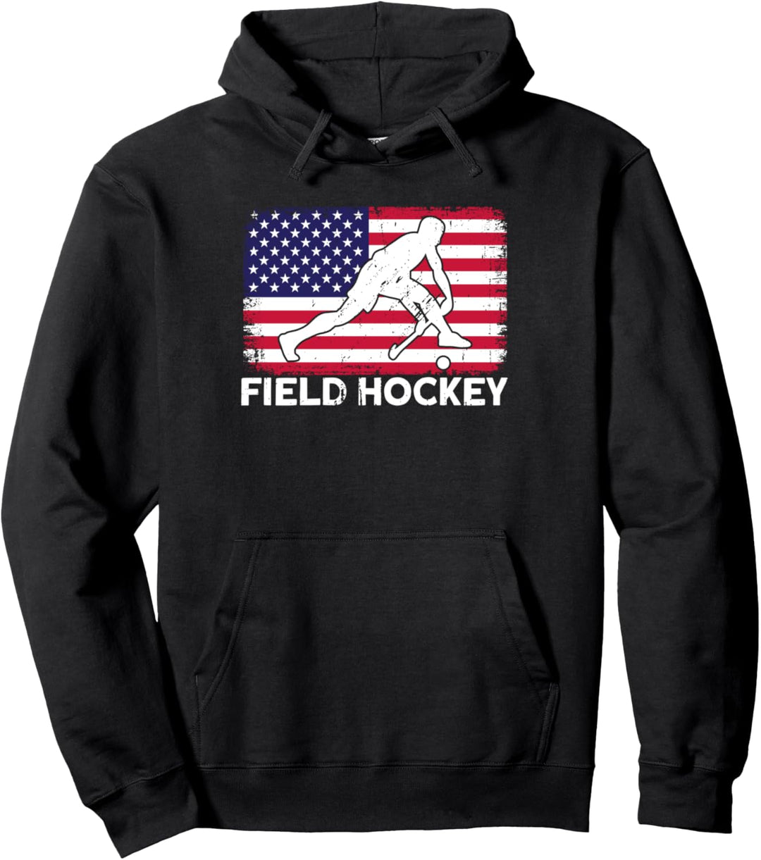 Feldhockey USA Flagge Feldhockey Pullover Hoodie