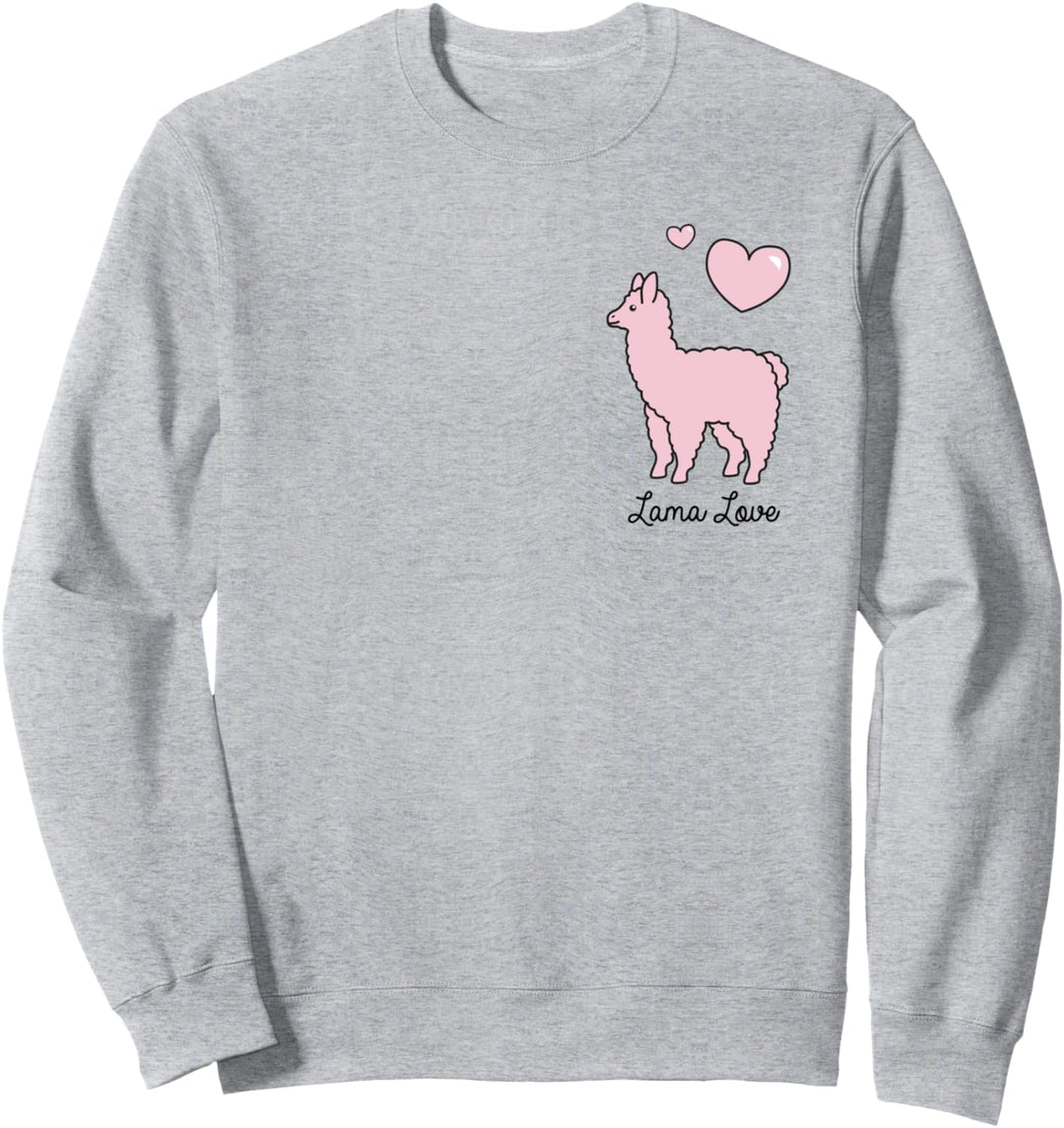 "Lama Love" mit rosa Herz Sweatshirt