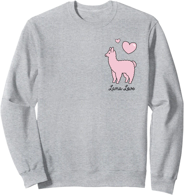 "Lama Love" mit rosa Herz Sweatshirt