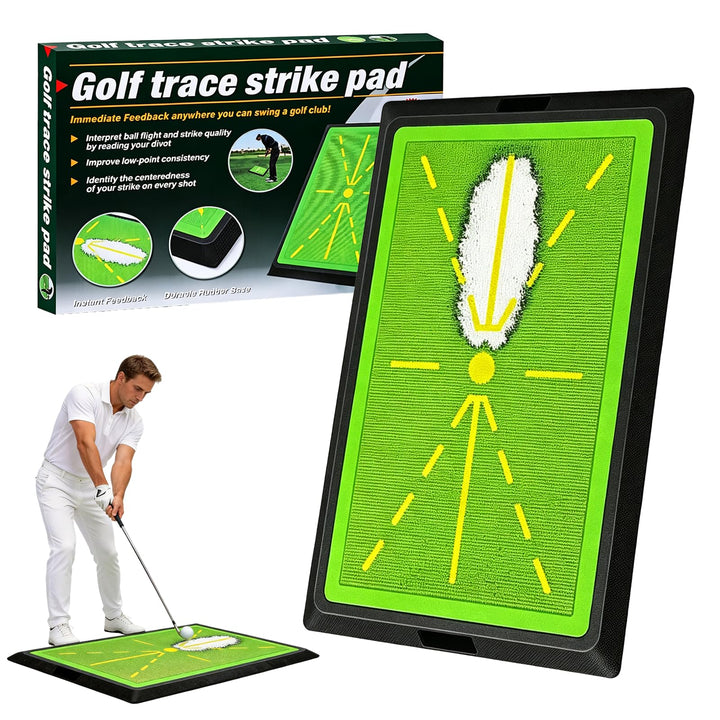 Golf Trainingsmatte, Golf zubehör, Golf-Schwungmatte mit Rutschfester Gummibasis für präzisen Ballko