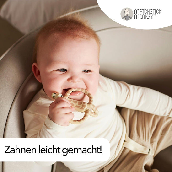 Matchstick Monkey 3er-Set Tier-Beissringe Geschenkset – BPA-freies Silikon für Zahnungslinderung, Fe