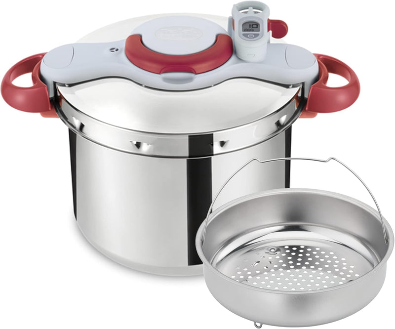 Tefal Clipso Minut Perfect Druckkochtopf, Edelstahl, Bunt, 24 cm