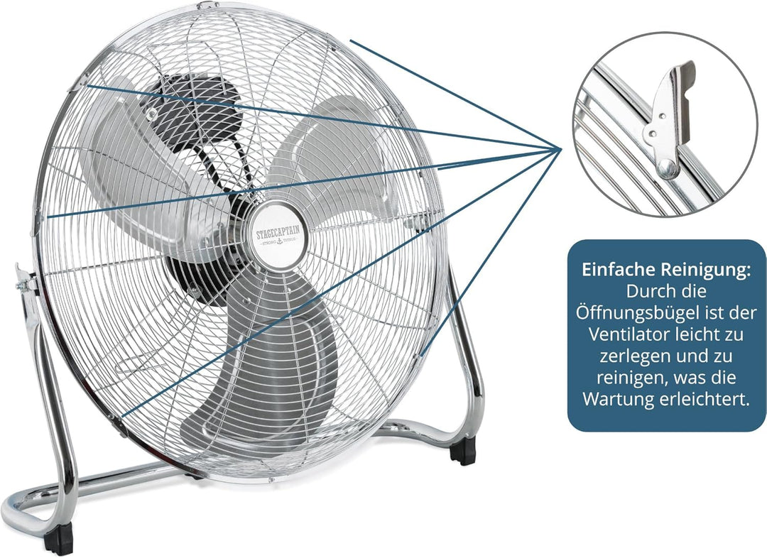Stagecaptain FV-200 MkII 20" Bodenventilator - 20" (51 cm) grosse Windmaschine - 3 Gebläsestufen - 1