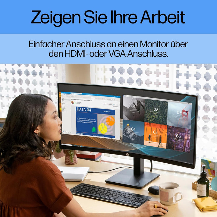 HP 235N8AA USB-C Reisehub G2 (USB Hub, USB C hub, 4 Ports, 2x USB-A, HDMI, VGA) schwarz