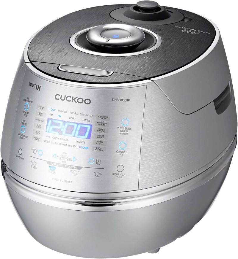 CUCKOO CRP-DHSR0609F Reiskocher Silber mit Display, 1090 W