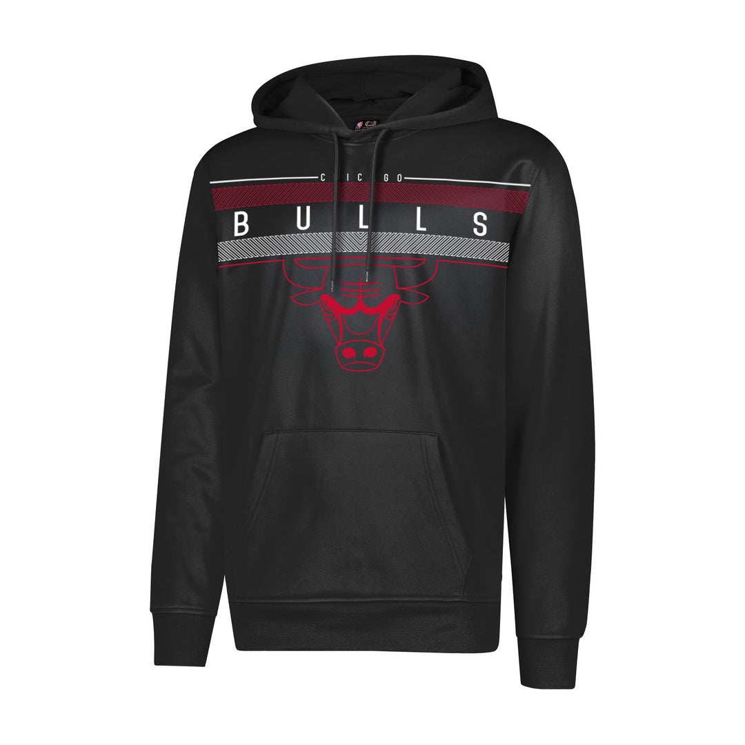 Ultra Game Erwachsene Poly Midtown NBA Herren Fleece Hoodie Pullover Sweatshirt Chicago Bulls L Schw