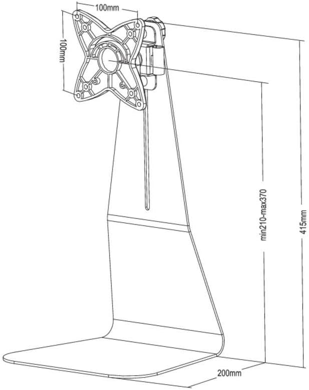 Neomounts by Newstar FPMA-D800 LCD/TFT-Deskstand Silber