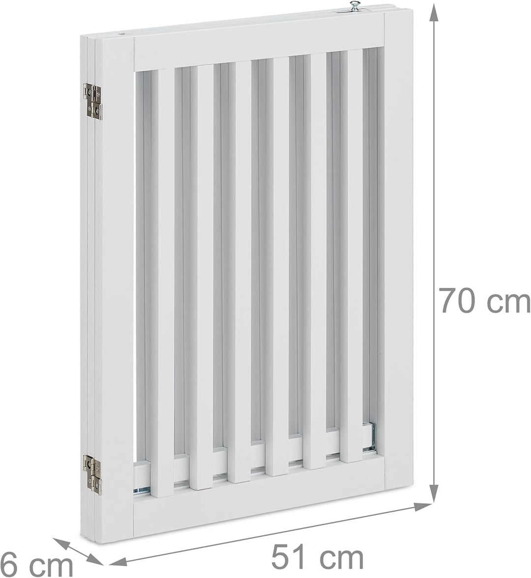 Relaxdays Absperrgitter, freistehendes Schutzgitter mit Tür, HxB: 70 x 154 cm, faltbar, mit Füssen,