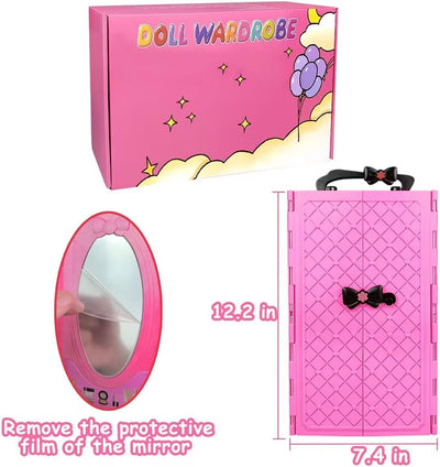 92 Stück Kleidung Schmuck Zubehör für Puppen Kleiderschrank für 11,5 Zoll Puppe - Modedesign Puppen