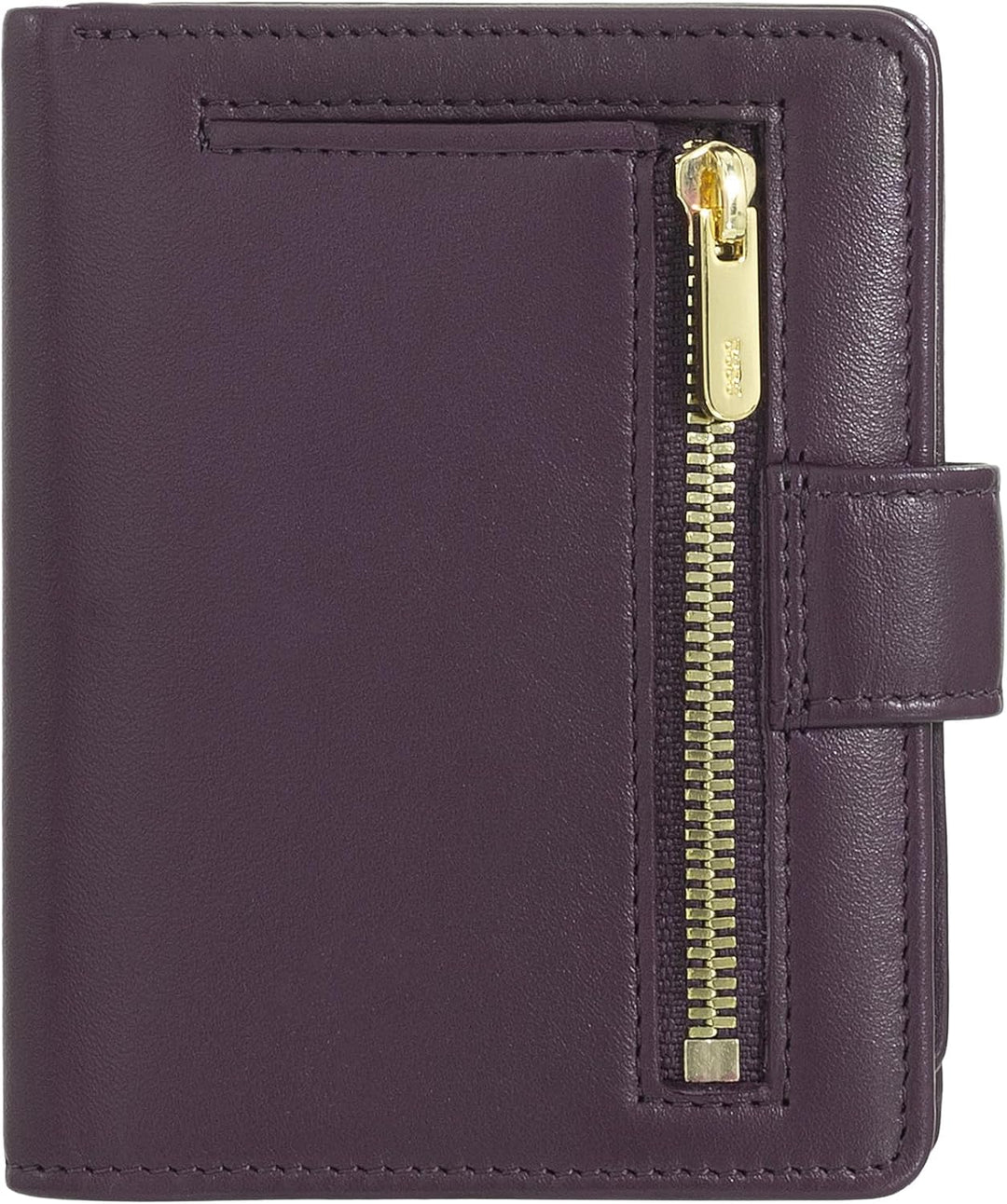 DUDU Damen Geldbörse aus echtes Leder, kleines Leder RFID-Kartenetui mit Reissverschluss, Münzfach,