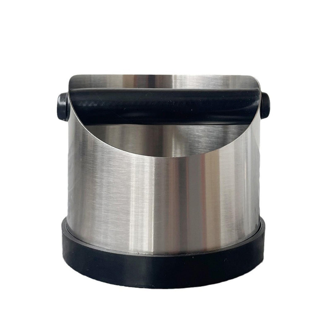 Espresso-Knockbox Kaffeesatz 1.2L Gross Silber Entsorgungsbox Knock Box Abklopfbehälter für Siebträg