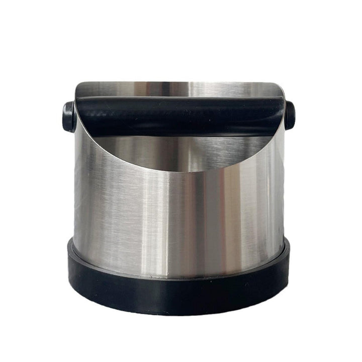 Espresso-Knockbox Kaffeesatz 1.2L Gross Silber Entsorgungsbox Knock Box Abklopfbehälter für Siebträg