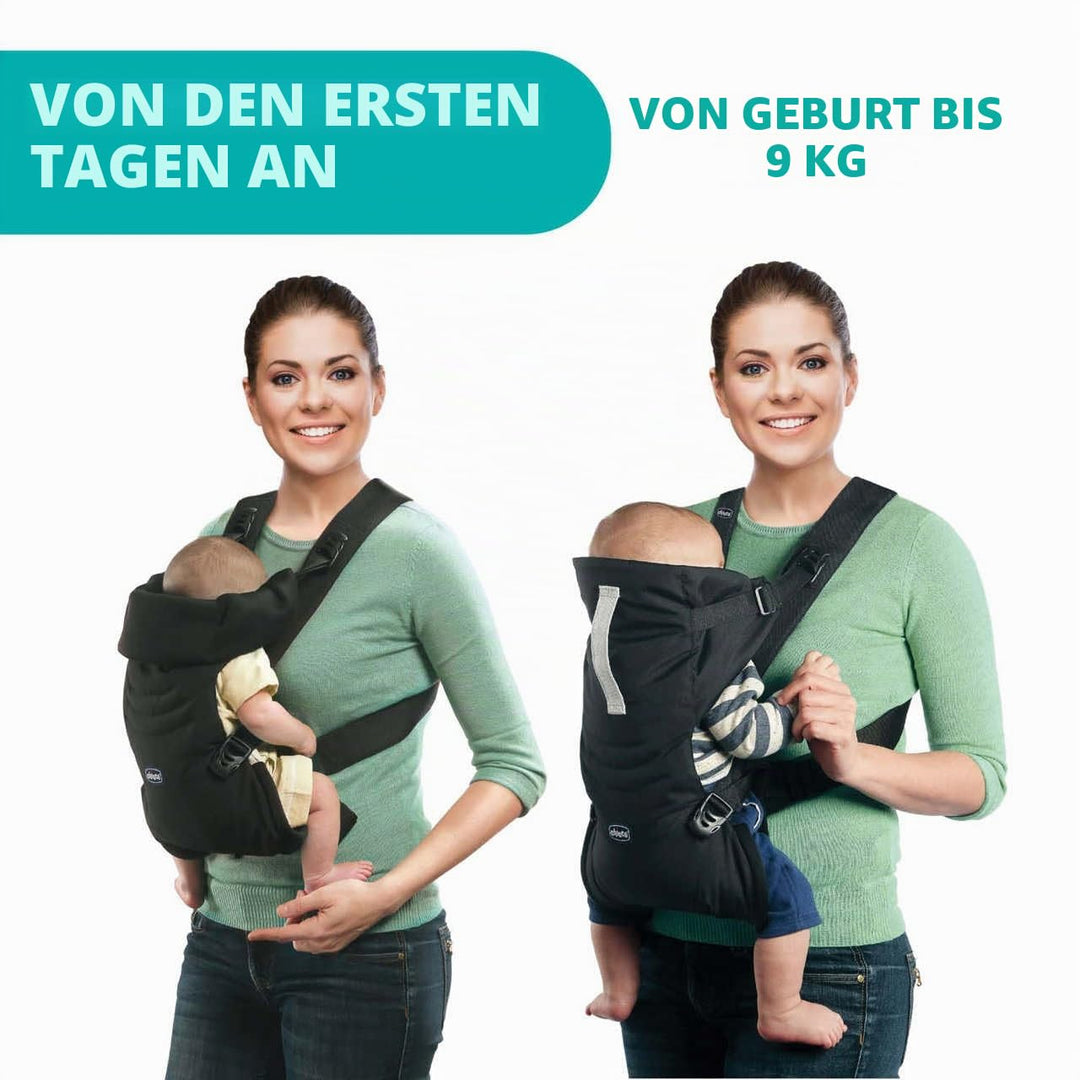 Chicco EasyFit Ergonomische Babytrage von 0 Monaten bis 9 kg, Baby-Rucksack, einfach zu bedienen, zu