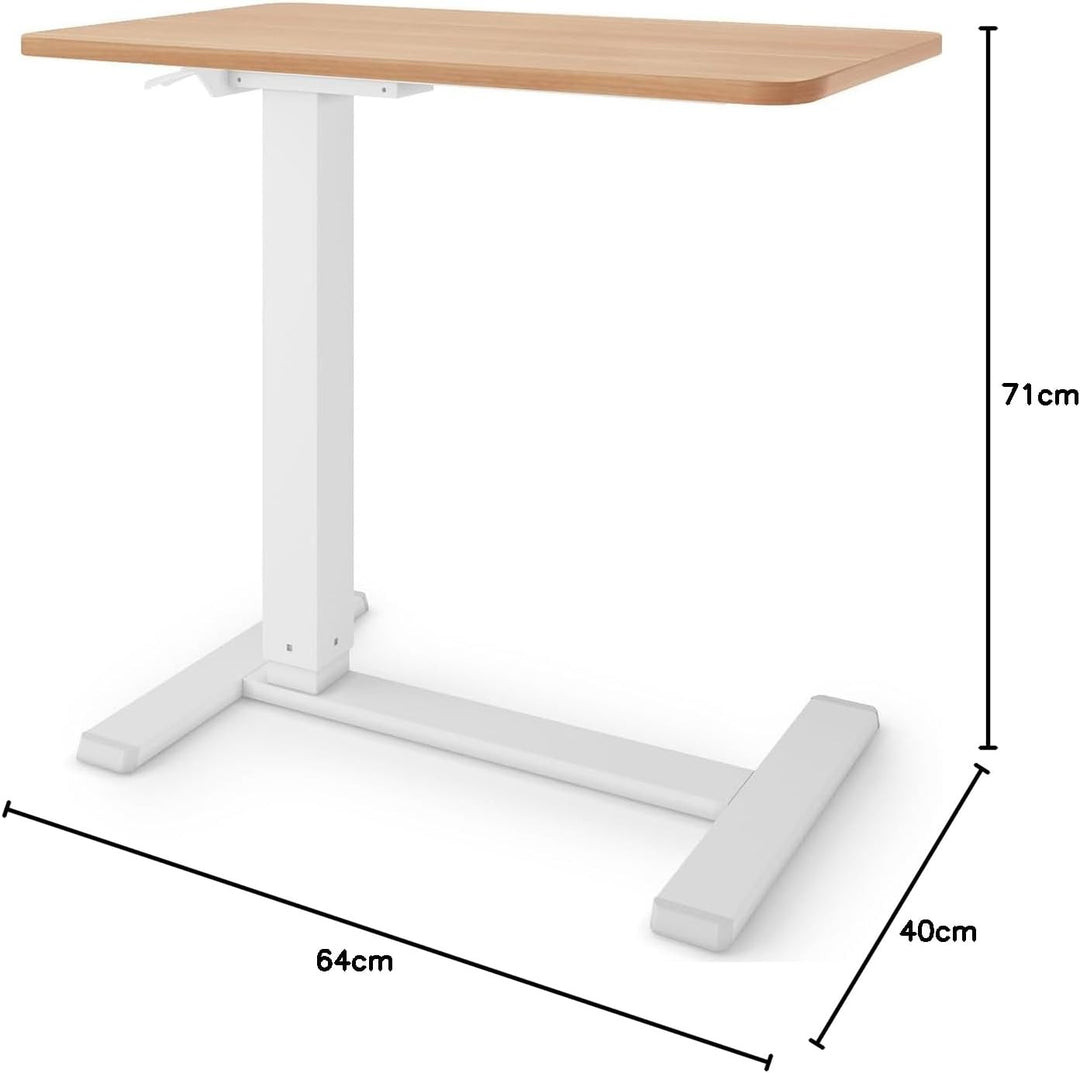 ESMART EACM-121WM 71 x 40 cm Ahorn - Mobiler stufenlos pneumatisch höhenverstellbarer Beistelltisch