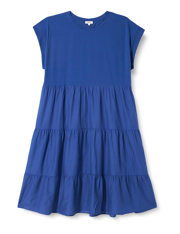 s.Oliver Damen Kleid kurz 40 Blau 5602, 40 Blau 5602