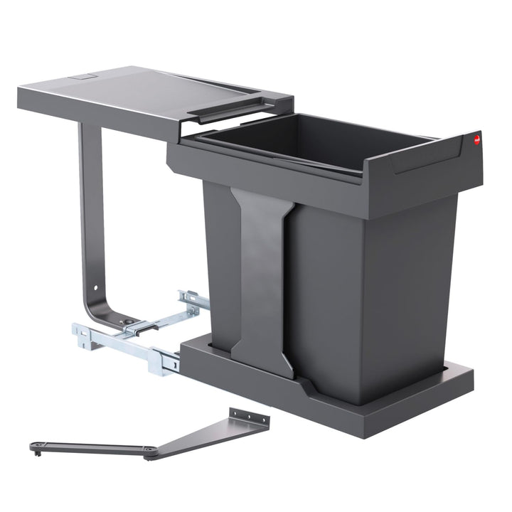 Hailo AS Solo 20 Automatik | mit Ausfahrautomatik | 20 Liter Inneneimer | für Schränke ab 400 mm Bre