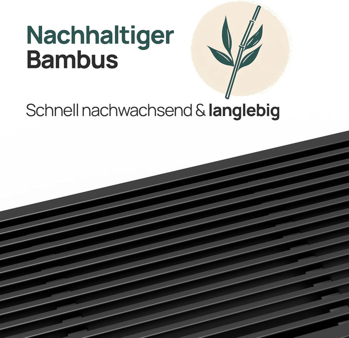 Bambus Schuhschrank - Schuhbank - Sitzbank mit Stauraum - Schuhregal Holz | BAM BOO BOX Schuhbank mi