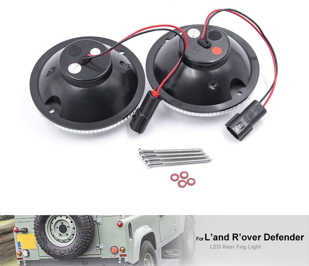 NSLUMO Aktualisierung Defender Runden LED Nebel & Rücklicht Für Defender Hinten Nebel Rückfahrschein