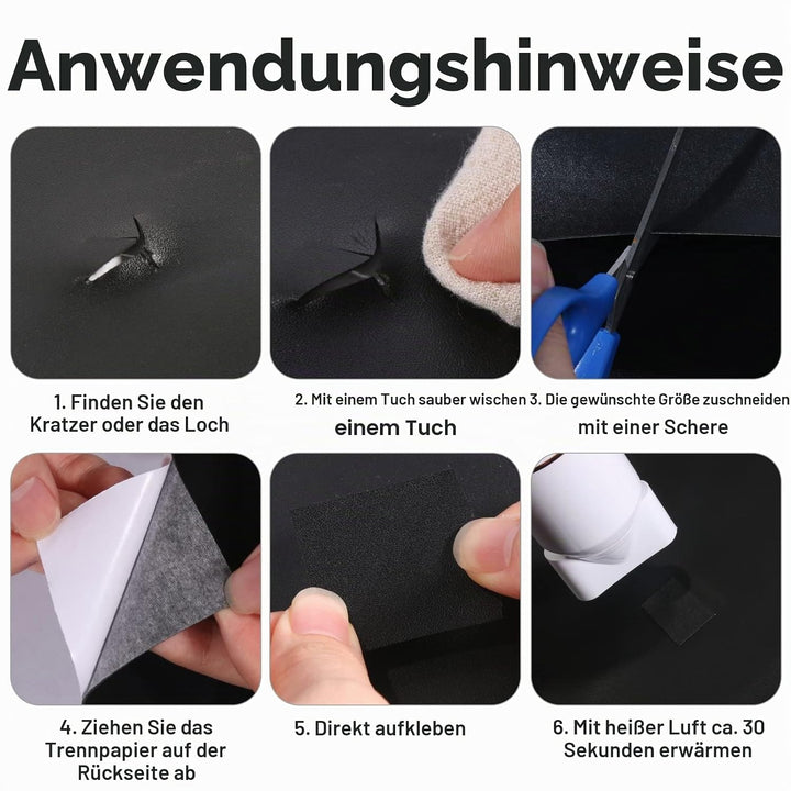 Kunstleder Selbstklebend, 60 X 300 cm Leder Reparatur Set Lederflicken Selbstklebend, Leder Repair P