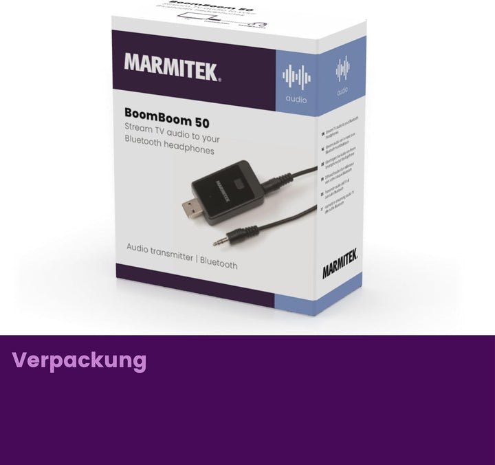 Marmitek BoomBoom 50 Bluetooth® Musik-Sender Bluetooth Version: 3.0 +EDR 30m USB Einspeisung, USB Ei