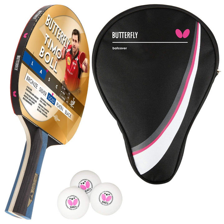 Butterfly® Timo Boll Gold Tischtennisschläger | Tischtennis Racket Bat TT Profi Wettkampfschläger fü