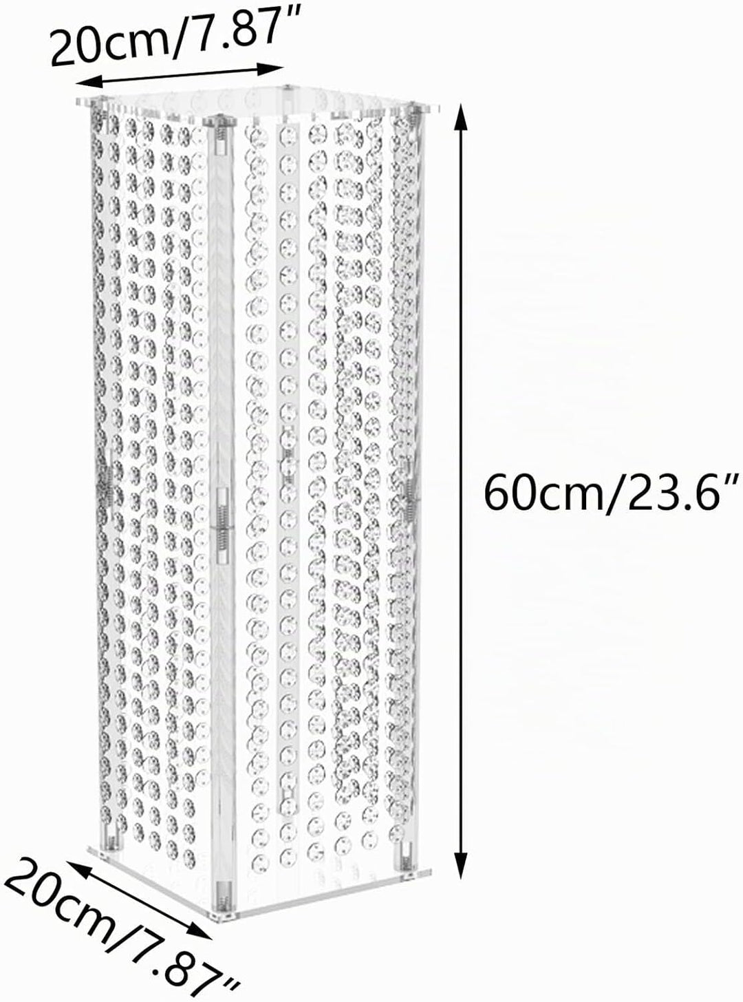 Nuptio 2 Stück Hochzeit Mittelstücke für Tischvasen 60cm Hohe Blumenvase Blumenständer für Partytisc