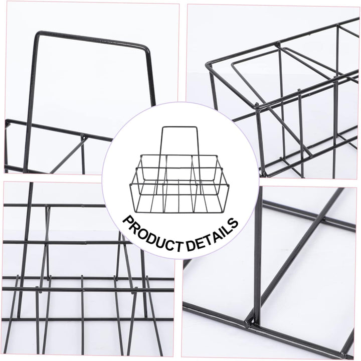 Cabilock Flaschenträger Metall Flaschenkorb Getränketräger Flaschen Tragekorb mit Griff Weinträger M
