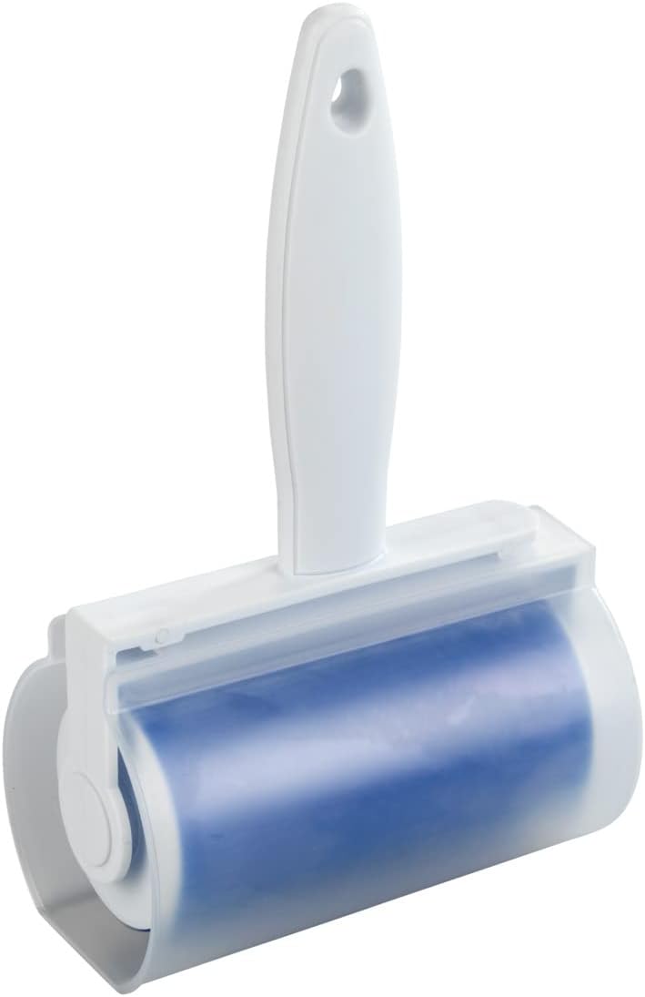 WENKO Dauerkleiderrolle Easy mit Hülle - Fusselrolle, abwaschbar, Polypropylen, 6.5 x 19.5 x 6.5 cm,