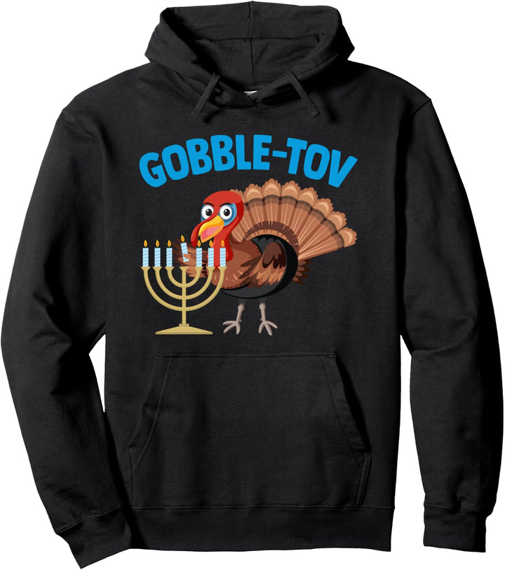 Verschlingen Sie Tov Chanukka Thanksgiving jüdischen Pullover Hoodie