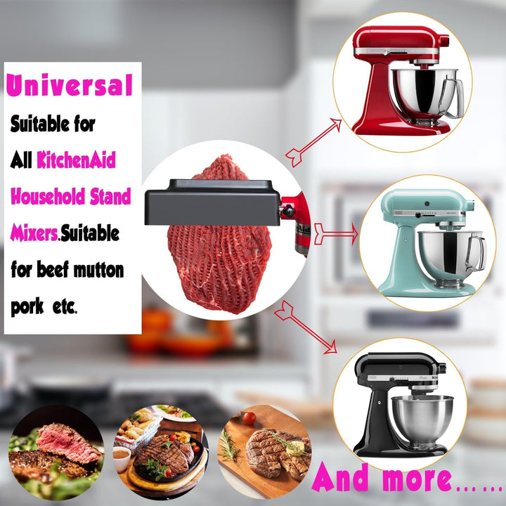 【Plus】Fleischklopfer für alle KitchenAid und Cuisinart Haushalts-Standmixer, Zubehöraufsatz mit Edel