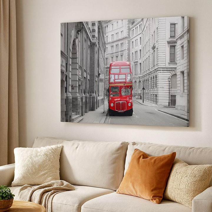 Bilder auf Leinwand Bus england urlaub london Leinwandbild 70x50cm Wandbilder Dekoration Wohnzimmer