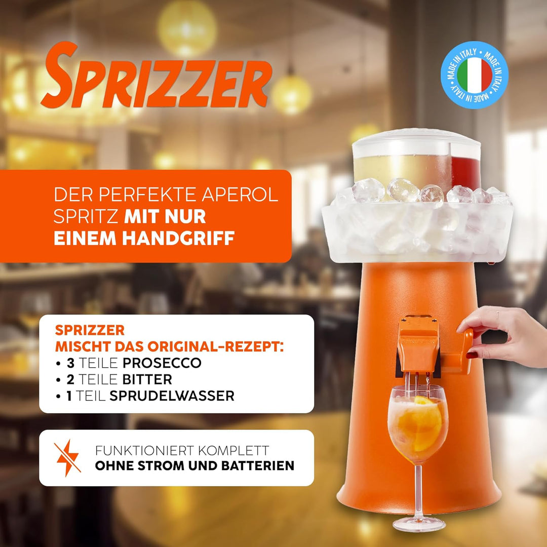 Sprizzer - Aperol Spritz Maschine für Spritz, Dispenser und Mischer mit Eisbehälter für Aperitif, Ma