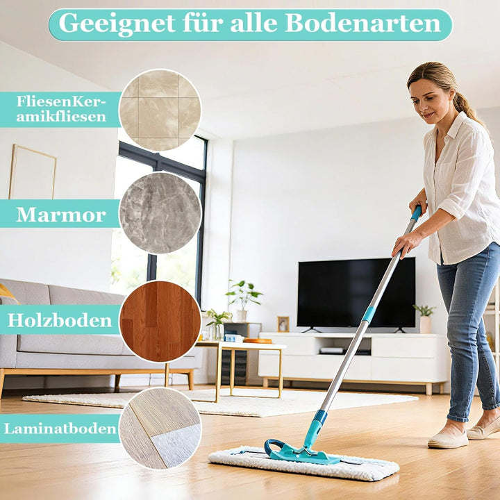 6 Stück Wischbezüge Zubehör für Leifheit Profi XL Micro Duo / Profi XL Cotton Plus,Wischmopp Bezug F