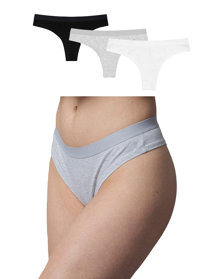 Snocks Brazilian Slip Damen mit Bund aus Bio-Baumwolle (3er Pack) - Damenunterwäsche mit Perfekter P