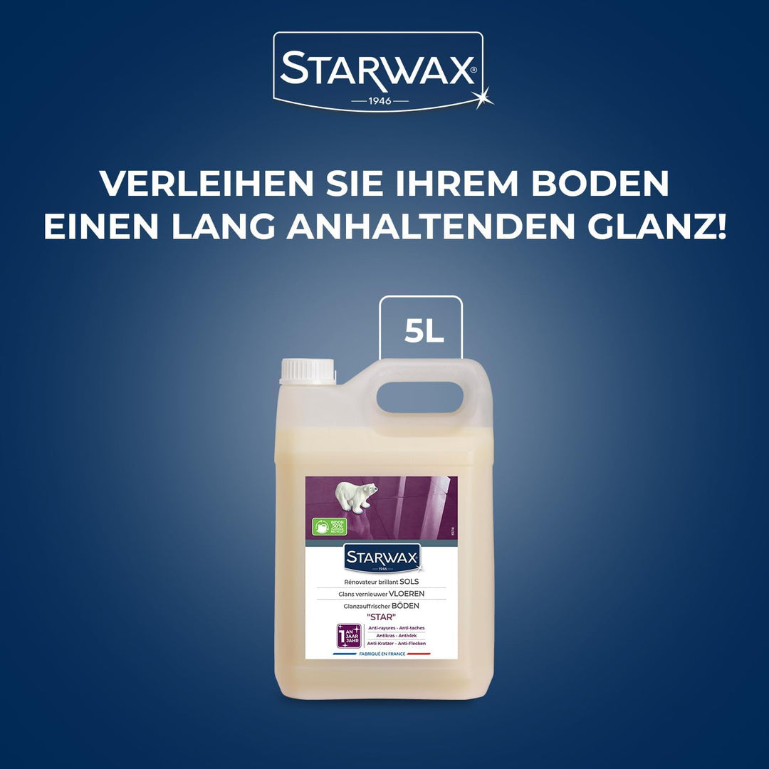 STARWAX Glanzauffrischer Innenböden 5 l | Reinigt und schützt vor Kratzern und Flecken, langanhalten