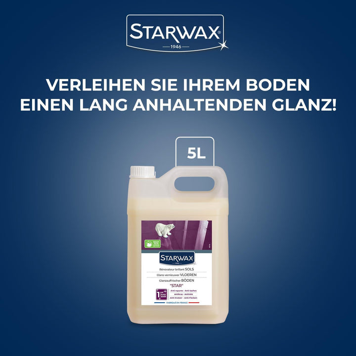 STARWAX Glanzauffrischer Innenböden 5 l | Reinigt und schützt vor Kratzern und Flecken, langanhalten