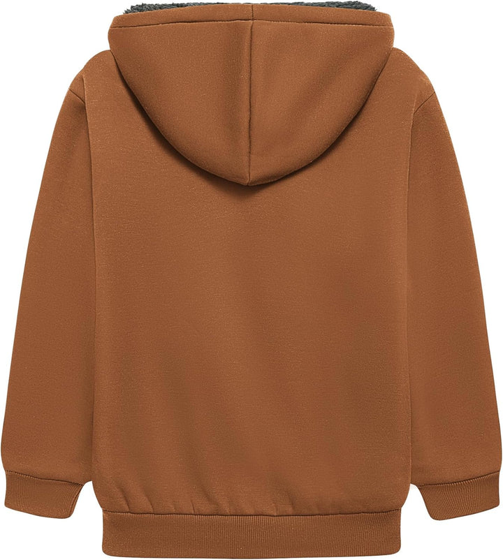 LLdress Fleecejacke Jungen Kapuzenpullover Mit Zipper Kinder Hoodie JungnsWarm Kapuzenjacke Causal W