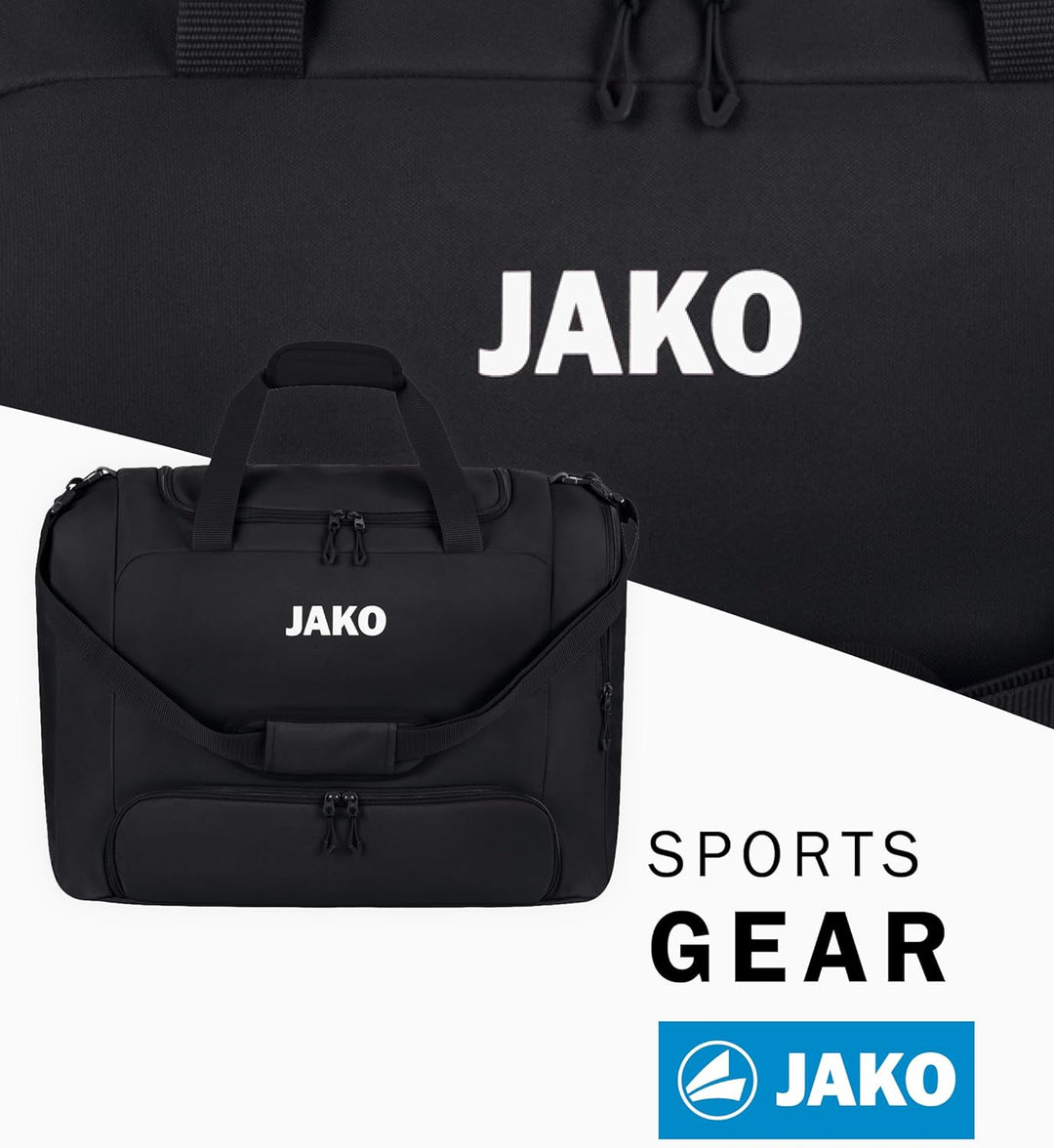 JAKO Sporttasche One mit Bodenfach, schwarz, L Schwarz L (ca. 83 Liter), Schwarz L (ca. 83 Liter)