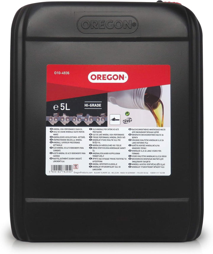 Oregon Kettensäge Öl, 5L & 3er-Pack Sägekette 35cm 3/8" LP für 35cm Schiene - 52 Antriebsglieder, 1.