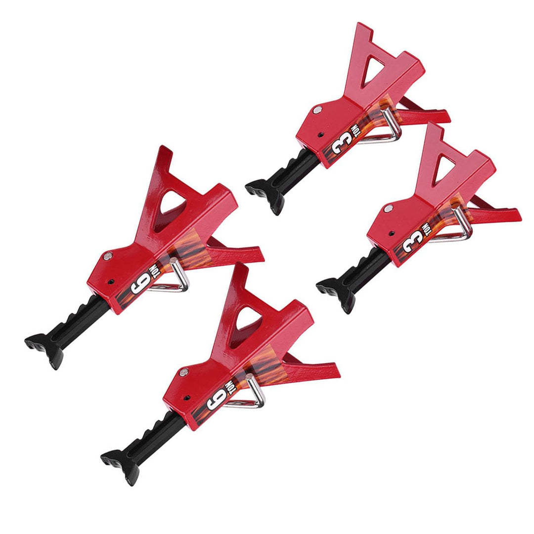 lyrlody 4Pcs RC-Wagenheber, Metall Jack Stands, für D90 Axial Wraith SCX10 RC-Raupenauto im Massstab